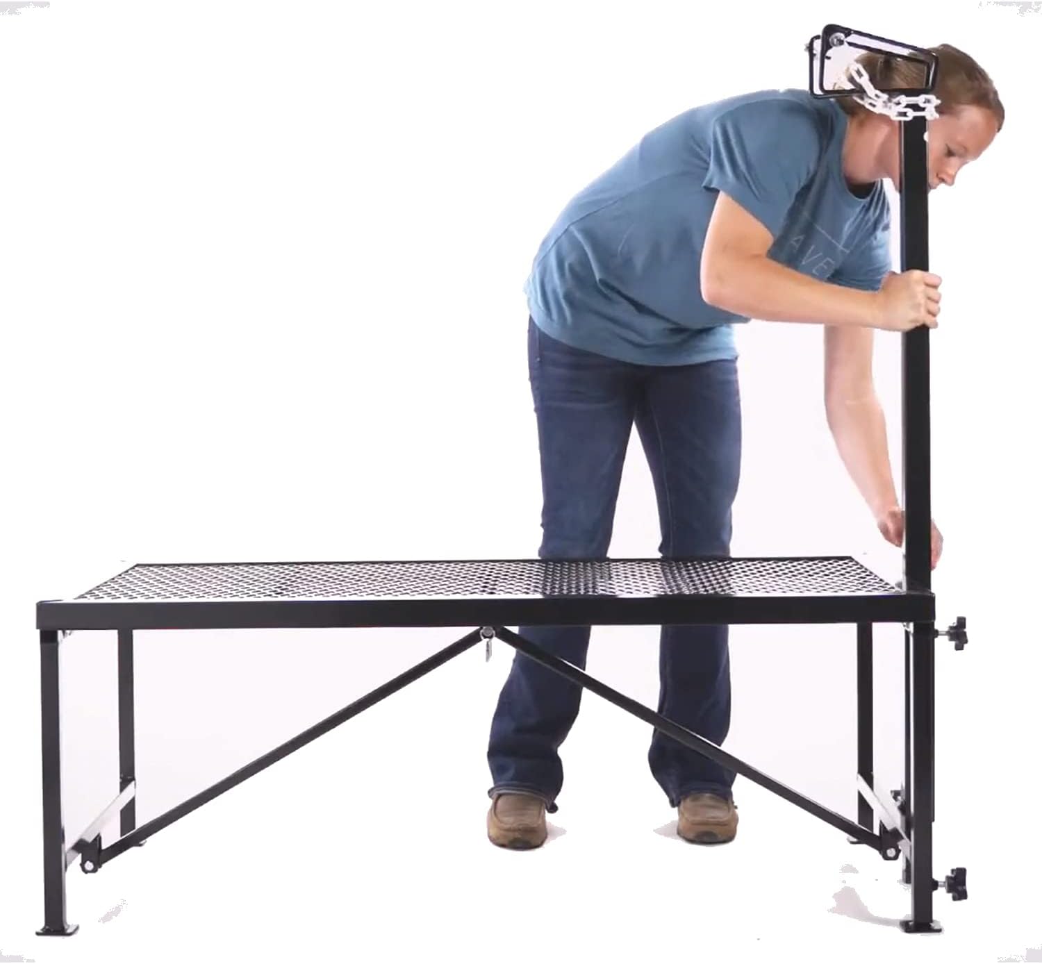 Weaver Leather Livestock Steel Trim Stand - Adjustable and Durable Trimming Stand for Sheep, Goats, and Other Livestock
