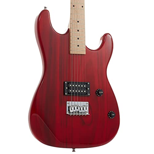 Davison Guitars Full Size Electric Guitar with 10-Watt Amp, Black - Right Handed Beginner Kit with Gig Bag and Accessories