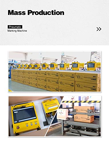 US Stock 100W Pneumatic Dot Peen Metal Engraving Machine Pneumatic Dot Peen Marking Machine Engraving Size 120x50mm(4.7X2inch) Depth 0.02-1 mm