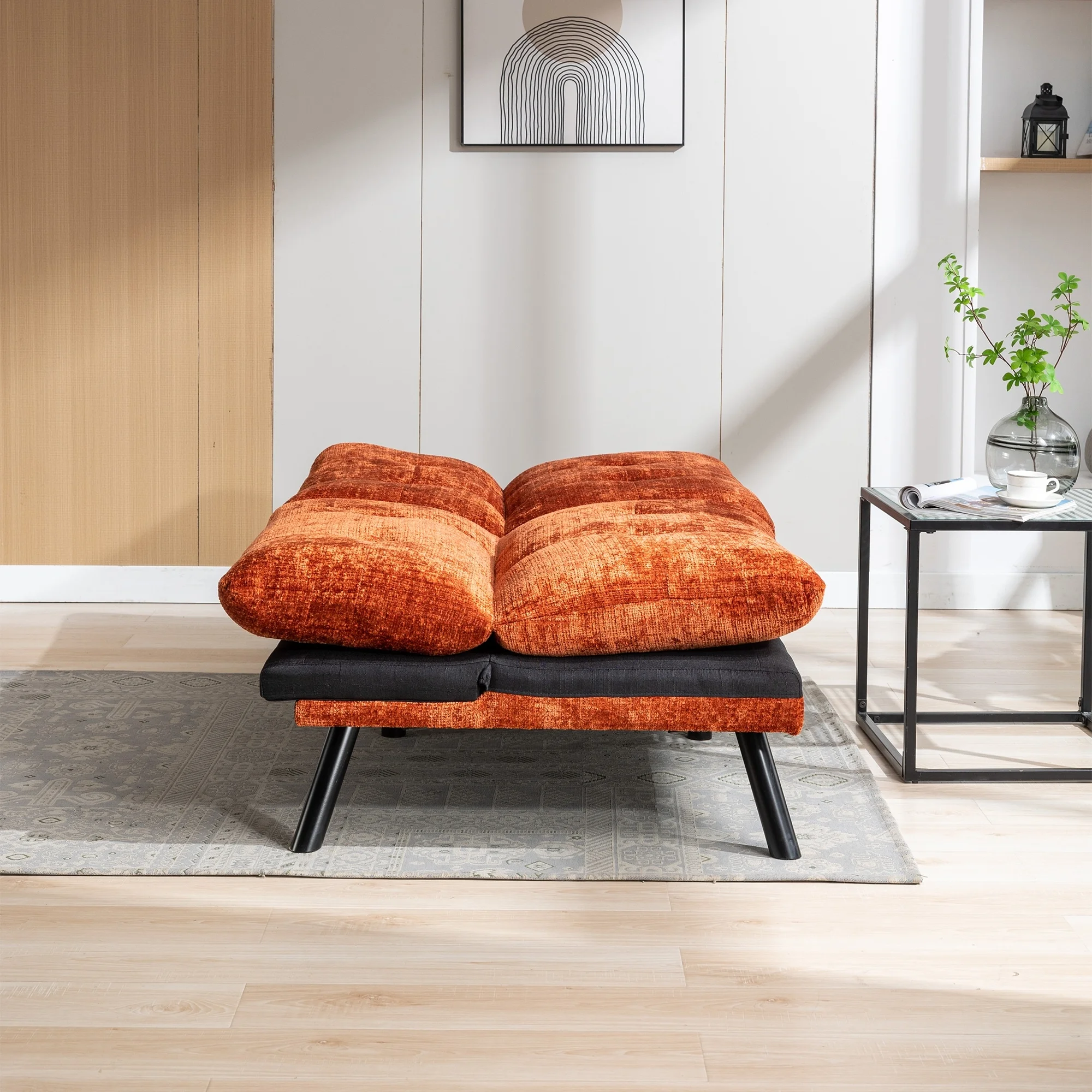 Convertible Sofa Bed Loveseat Futon bed Orange