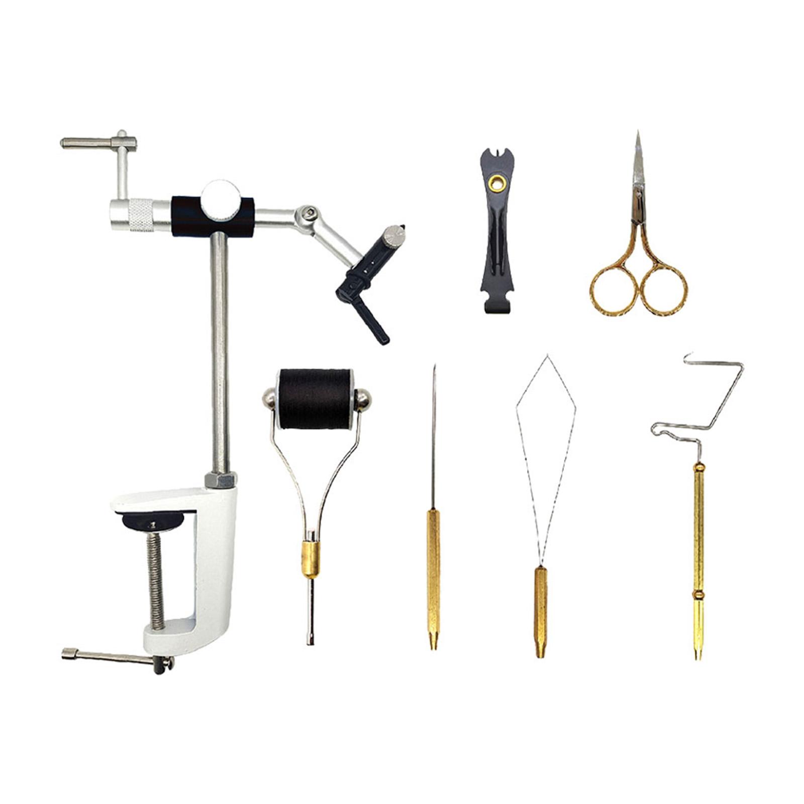Rotary Fly Vise Lightweight Holder Fly Tying Thread Tool Fly Tying Set Jigs Travel Outdoor Flying Tie Vise Bobbin Heavy Duty Fly Tying Tool
