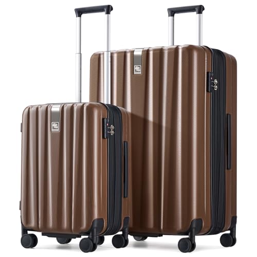 Hanke 29 Inch Luggage Suitcases With Spinner Wheels Lightweight PC hardside Rolling Suitcase With Travel Lock, Checked-Large 29-Inch(Blackish Green)