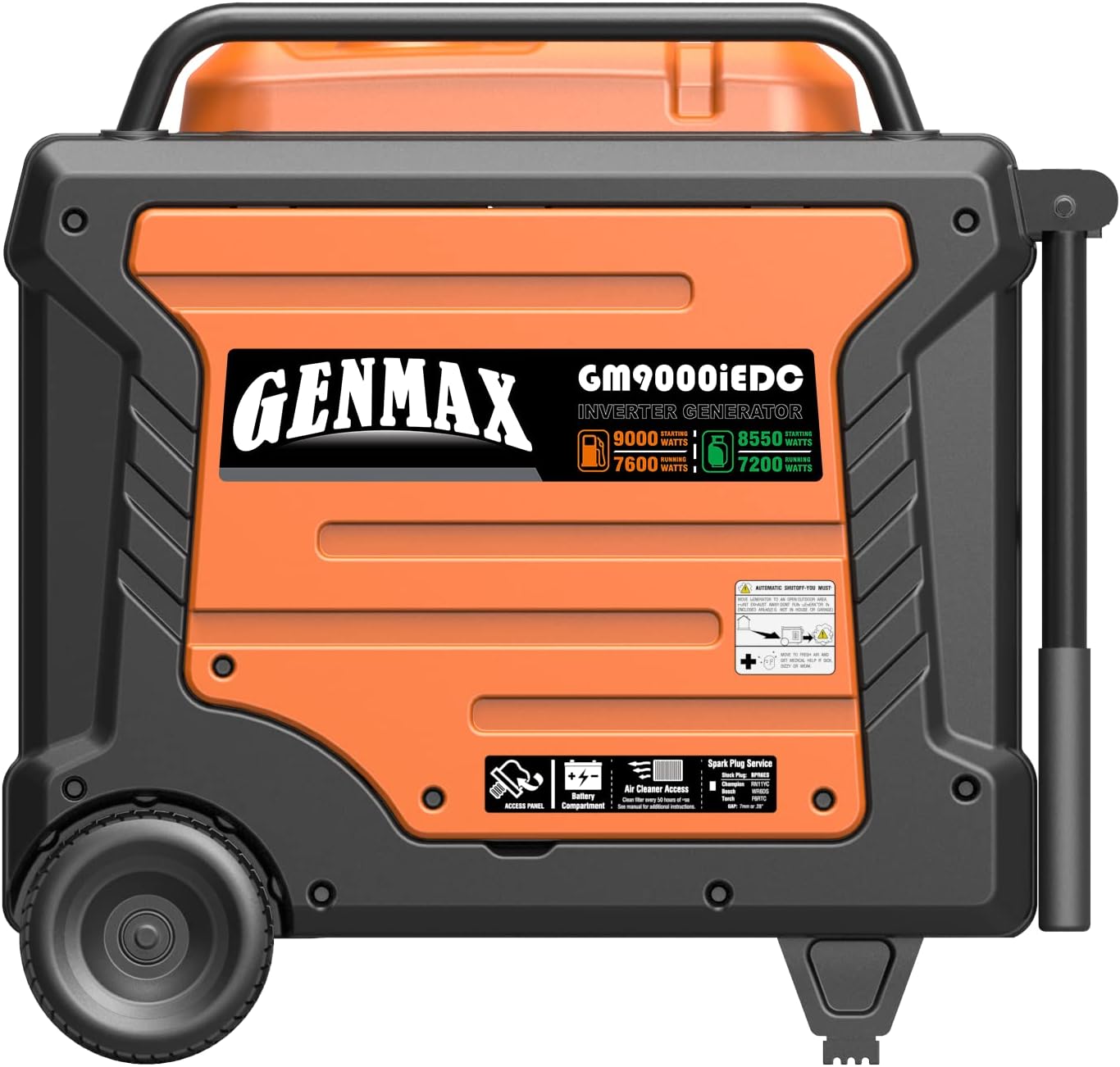 GENMAX Portable Generator, 9000W Super QuietDual Fuel Portable Engine with Parallel Capability, Remote/Electric Start