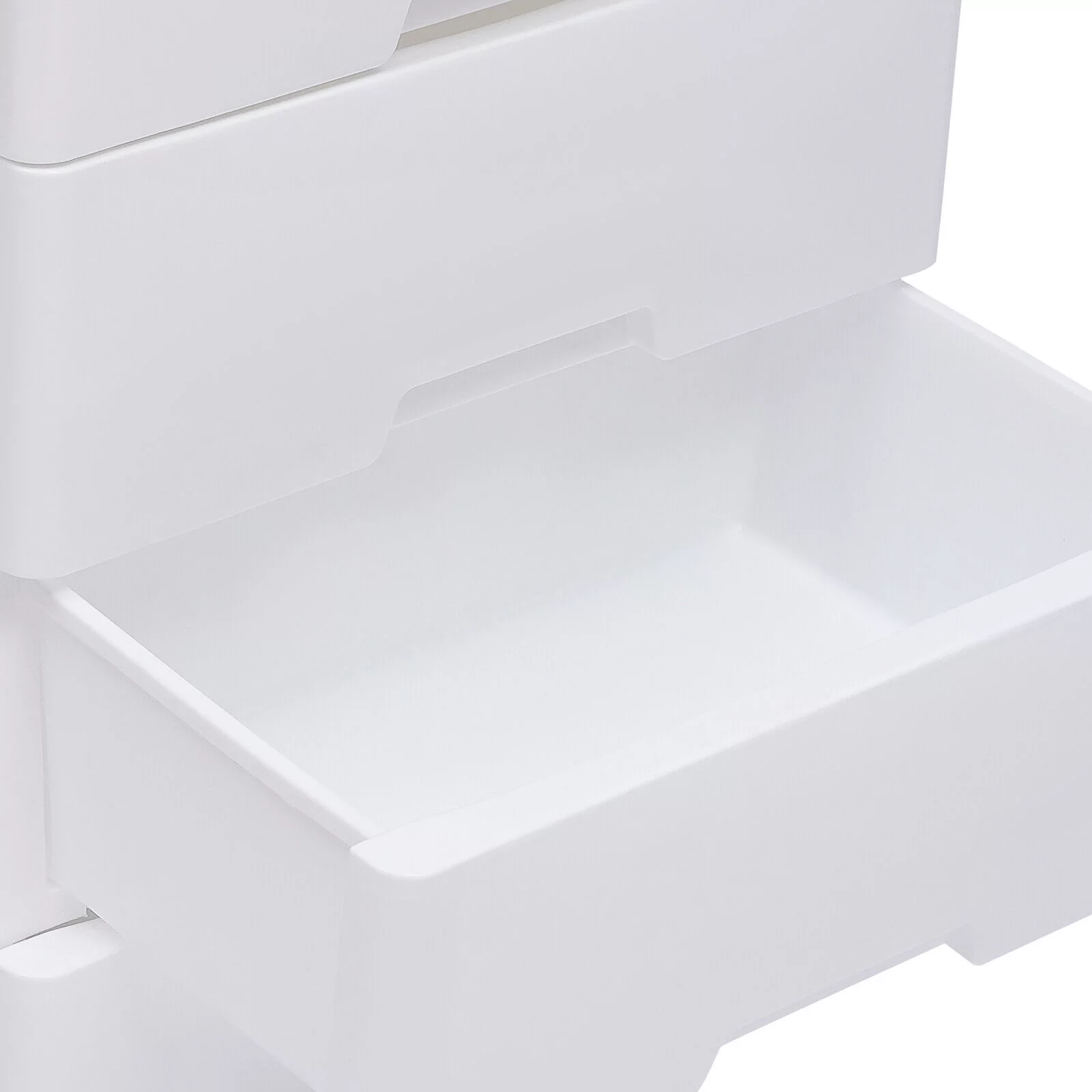 5 Drawers Dresser Chest Drawers Plastic Clothes Storage Bedroom Furniture White