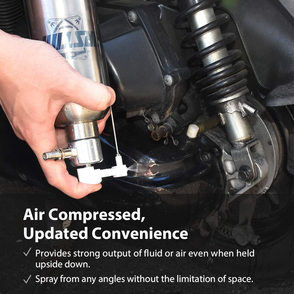 FIRSTINFO Aerosol Refillable Fluid Oil Pressure Storage Sprayer Can Stainless Steel Pneumatic Manual Compressed