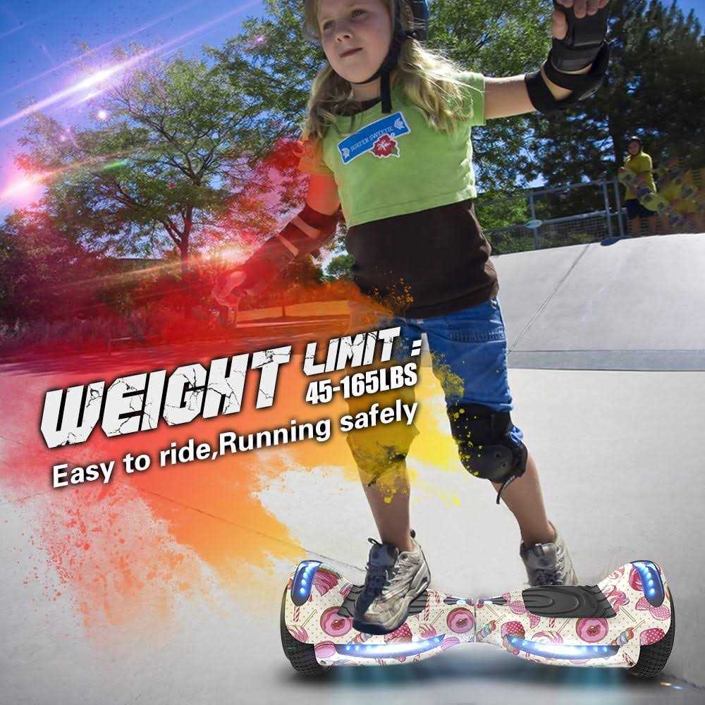 Star Wheel Hoverboard with Bluetooth 6.5 inch Self Balancing Scooter with Science Fiction LED Wheels - Sports Supplies Online Store