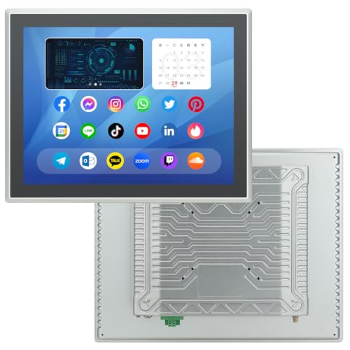 17 inch Android 11 Industrial Embedded Interactive Touchscreen Monitor, Capacitive Multi-Touch Tablet with Front IP65 Monitor, RAM 4G & ROM 32G
