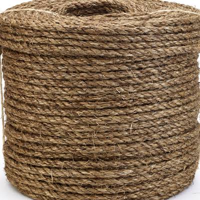 Mutual Industries 3-Strand Twisted Polypropylene Safety Rope, 3340 lbs Tensile Strength, 600 ft. Length x 3/8 in. Width, Manilla