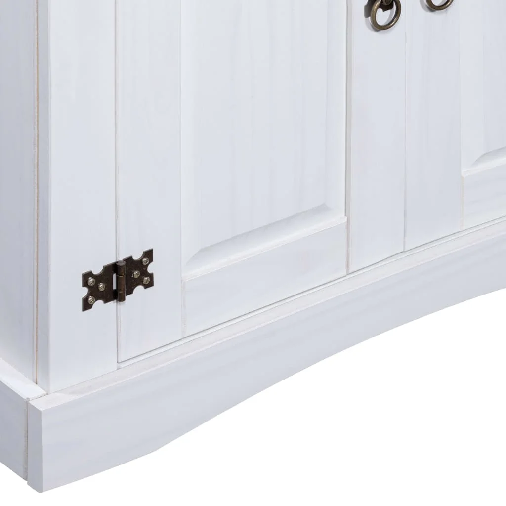 Walmeck Cupboard Mexican Pine Corona White 31.5"x15.7"x66.9"
