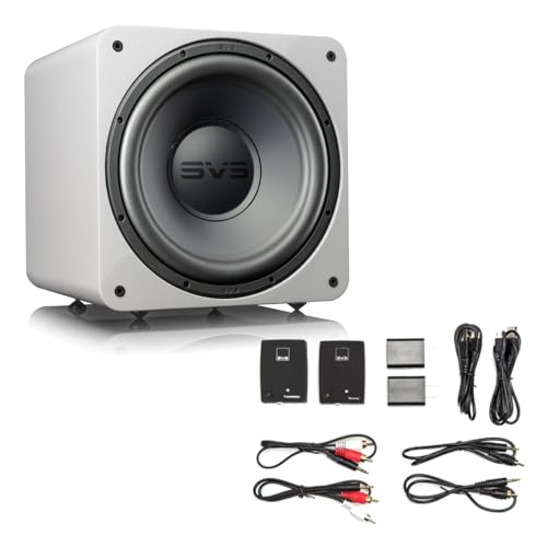 SVS SB-1000 Pro 10 Inch Sealed Subwoofer with SoundPath Wireless Audio Adapter (Black Ash)