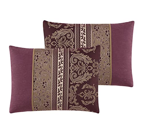 Riverbrook Home 100% Polyester Comforter Set, Queen, Hillcrest - Ivory/Gold, 9 Piece Set