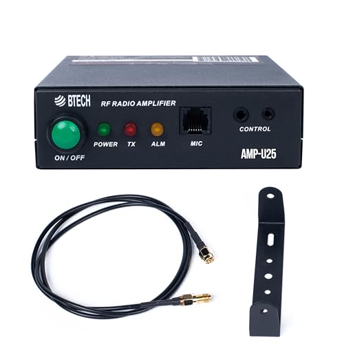 BTECH AMP-U25 Amplifier | 20-40W Power Boost for UHF (400-480MHz) | Compatible with Handheld Radios | Amplifies Analog and Digital Modes | Ideal for