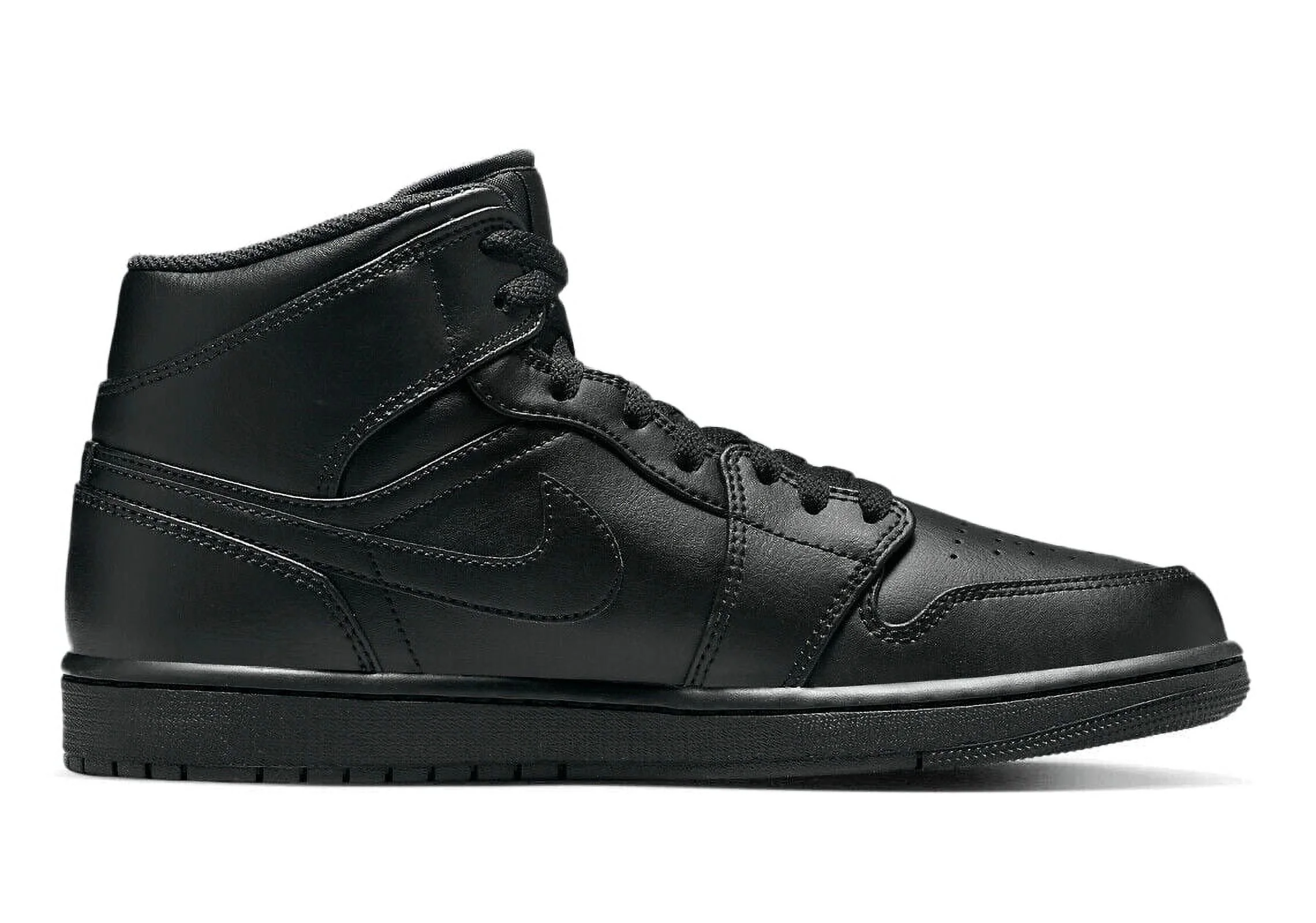 Men's Jordan 1 Mid Black/Black-Black (554724 093) - 9.5 - Curated Treasures Market