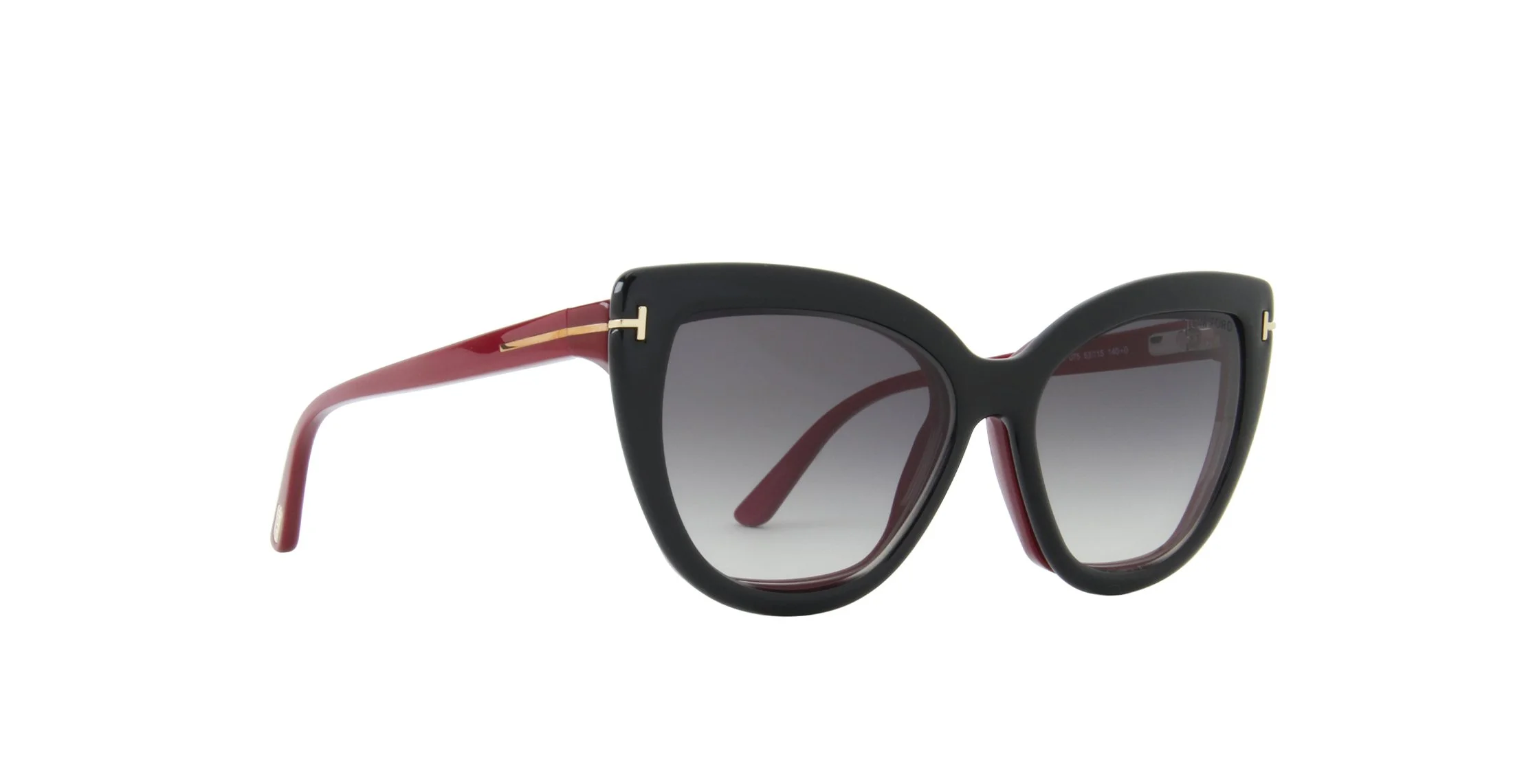 Tom Ford 5641 075 Red Eyeglasses 2 Clips (Black Gray Gradient & Havana Brown)