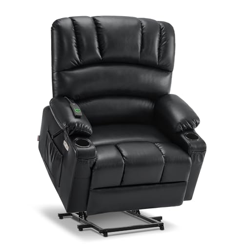 MCombo Oversized Power Lift Recliner Chair for Elderly, Lift Chair with Heat and Massage, Lift Recliner for Big and Tall, Cup Holders