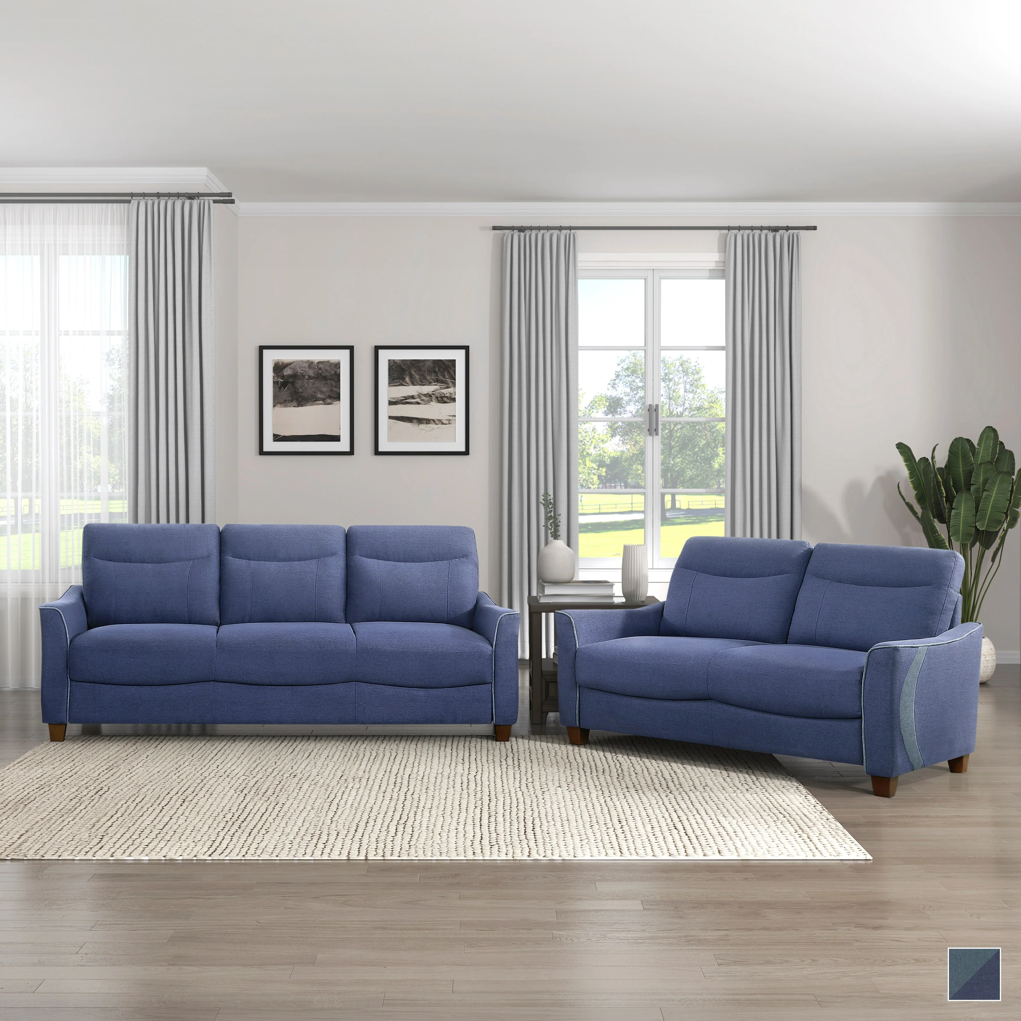 Fremont & Park Armstrong 2-Piece Fabric Living Room Sofa Set