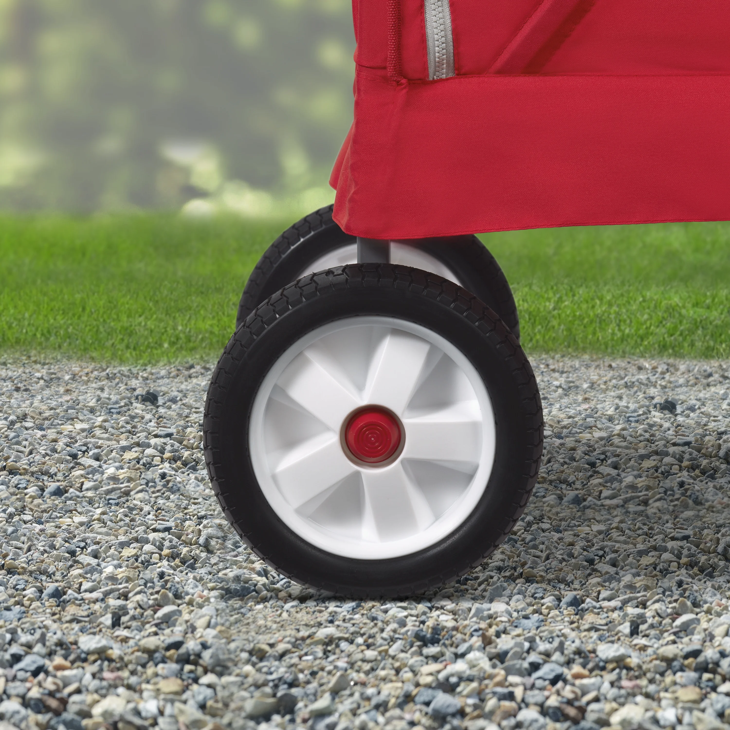 Radio Flyer, 3-in-1 off-Road EZ Folding Kids Wagon with Canopy, Puncture Proof Tires, Red