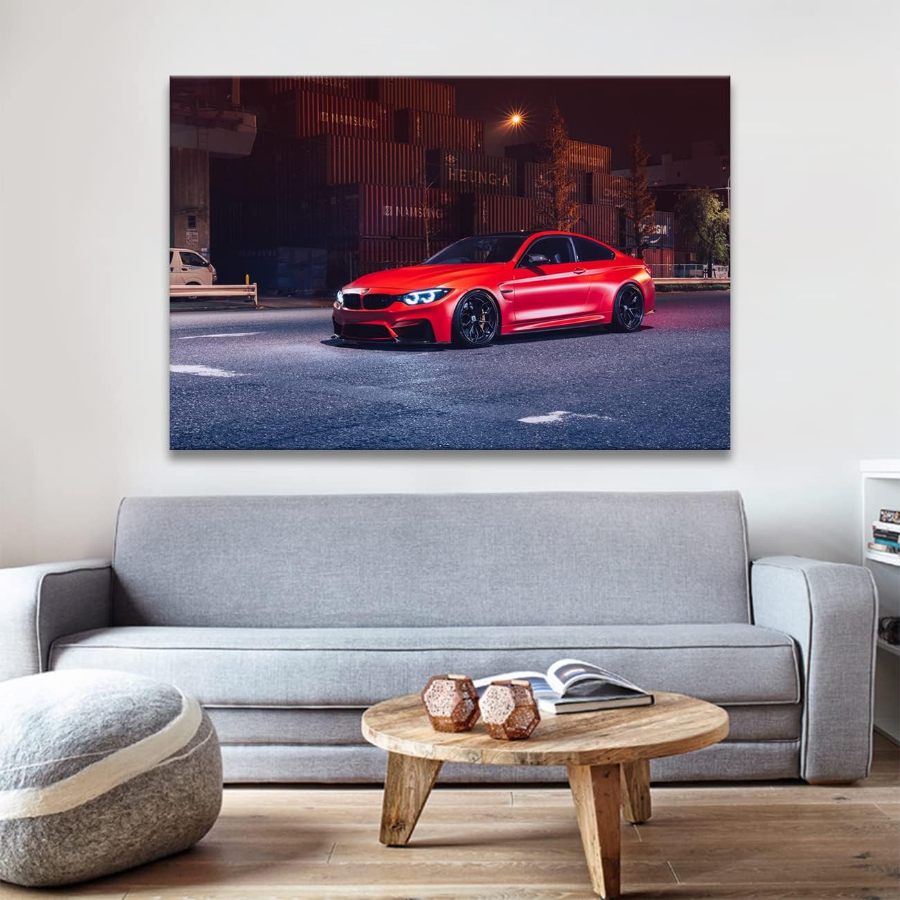 Modern furniture decoration BMW Power M4 Super Racing Car Painting Poster Wall Art Picture Prints Canvas Living Home Room Decor