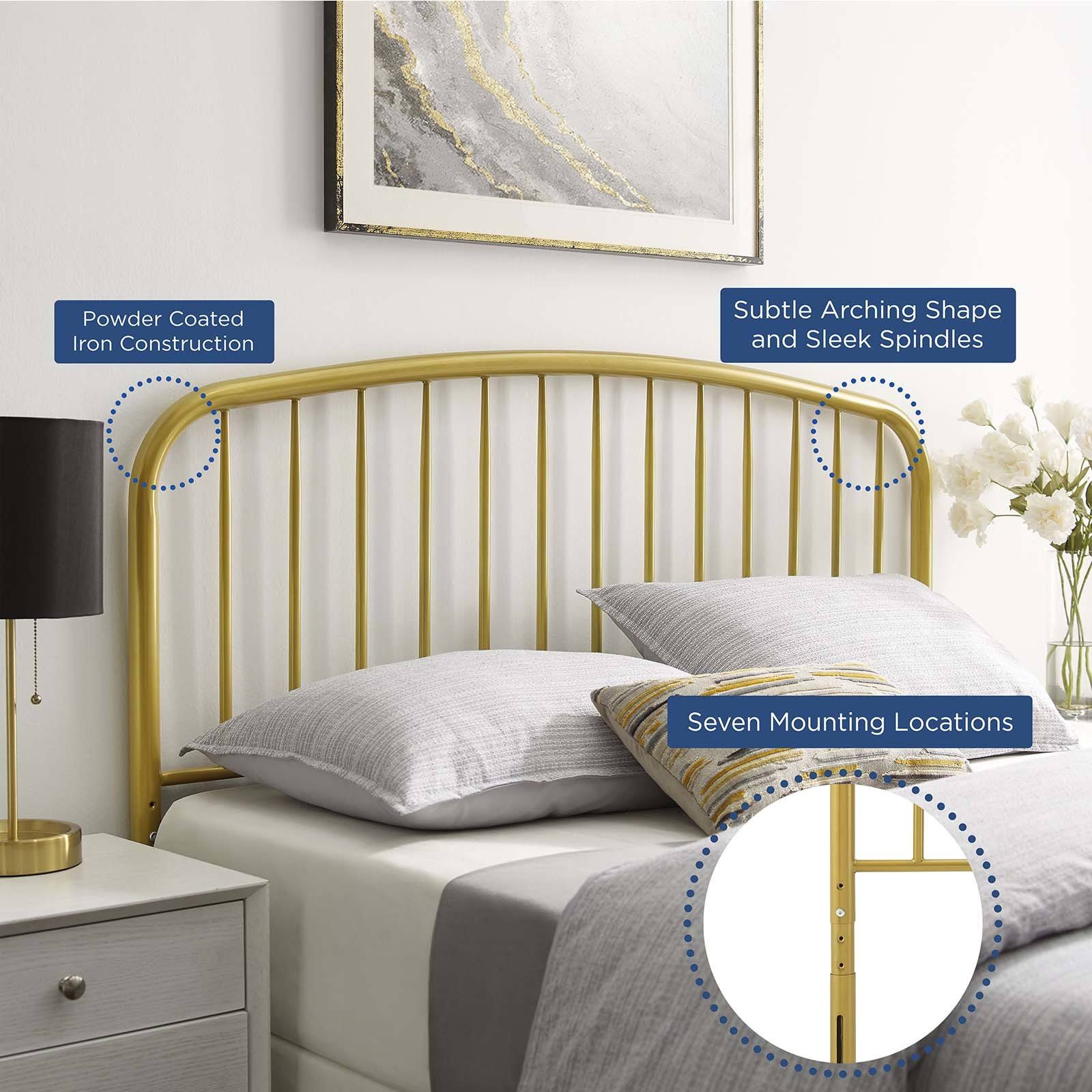 Modway Nova Queen Metal Headboard - Black