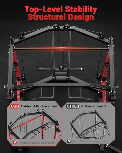 Power Cage, Multi-Functional Power Racks for Home Gym with Cable Crossover System