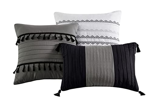 Riverbrook Home 100% Polyester Comforter Set, Queen, Hillcrest - Ivory/Gold, 9 Piece Set