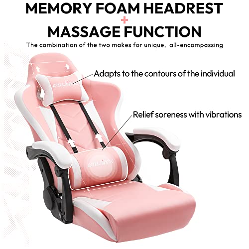 Dowinx Gaming Chair Ergonomic Racing Style Recliner with Massage Lumbar Support