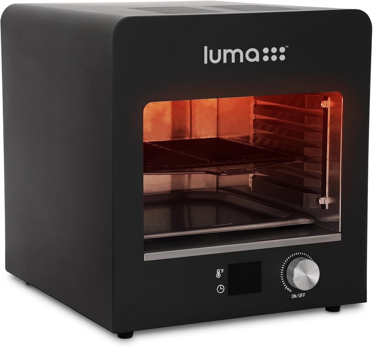 Luma Electric Steak Grill, Portable Indoor Countertop Oven with Griddle, Smokeless Electric Infrared Grill, Heats up to 1450 Degrees, BBQ, Grill