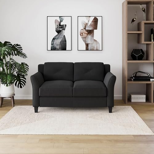 Lifestyle Solutions Harrington Loveseat, Black