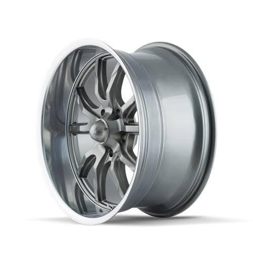 The Wheel Group 650-5865G Ridler 650 Series Grey w/Polished Lip Wheel Size: 15x22 x 8x22