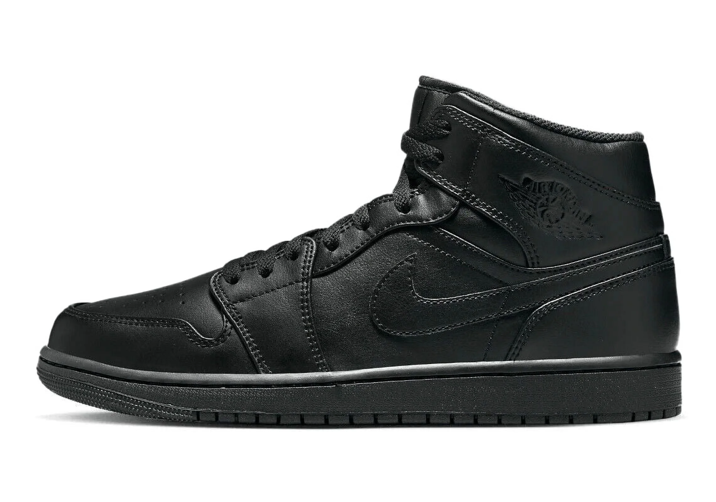 Men's Jordan 1 Mid Black/Black-Black (554724 093) - 9.5 - Curated Treasures Market