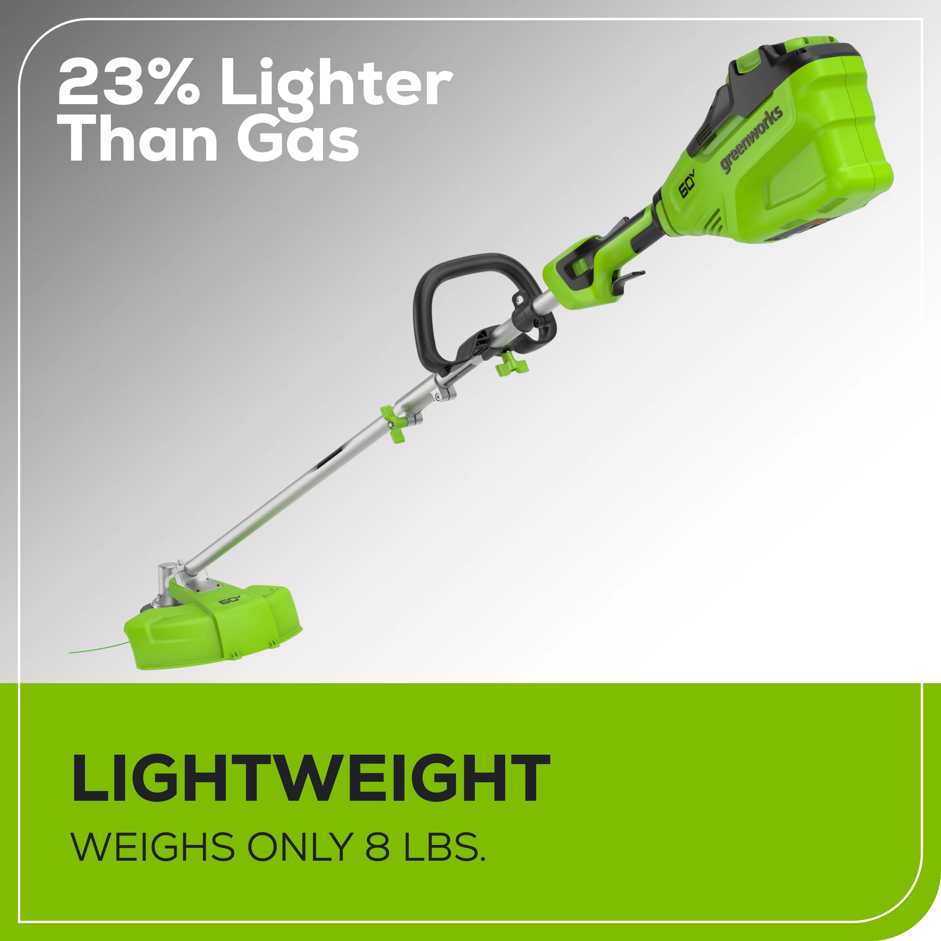 Greenworks 60V 16 String Trimmer & 750 cfm 170 mph Blower Combo + 2.5Ah Battery & Charger