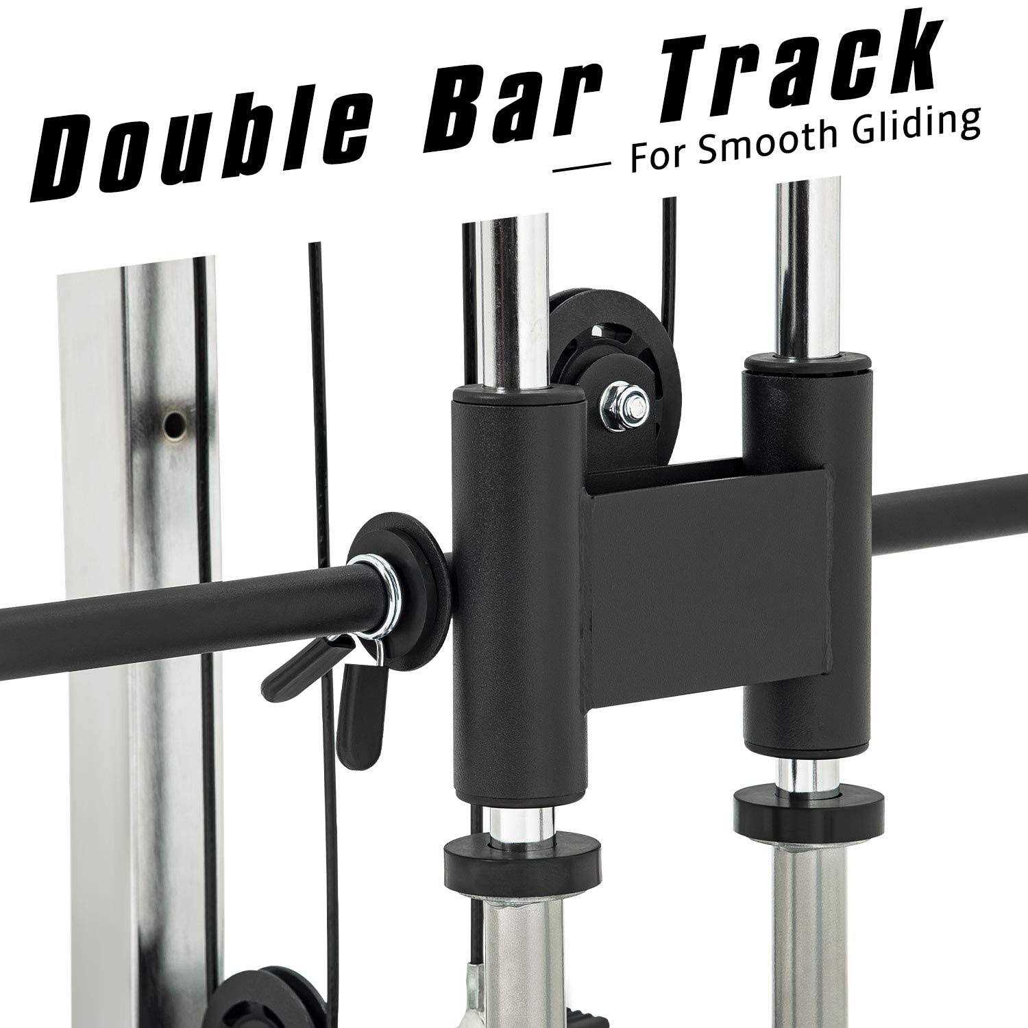Merax Wall Mount Cable Station with Adjustable Dual Pulley System Pull Down Fitness Station - Sports Supplies Online Store