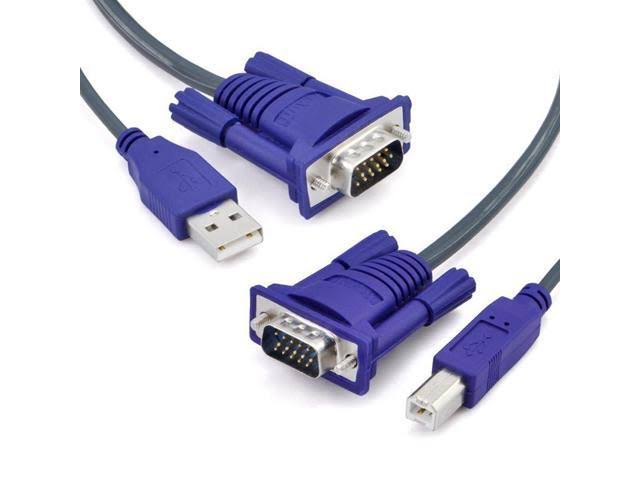 GNS New 8 Port USB KVM VGA Switch with 8 Set Cable for Mouse Keyboard Monitor PC