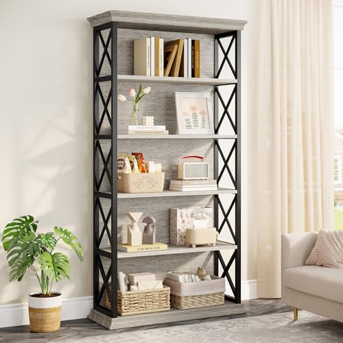 Tribesigns 6-Tier Bookcase, 71 Inches Industrial Bookshelves and Bookcases