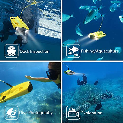 Underwater Drone Underwater Omnidirectional Movement 4K UHD Camera VR Headset Real-Time Control LED True 360° Ultra Wide Angle Posture Lock Slow