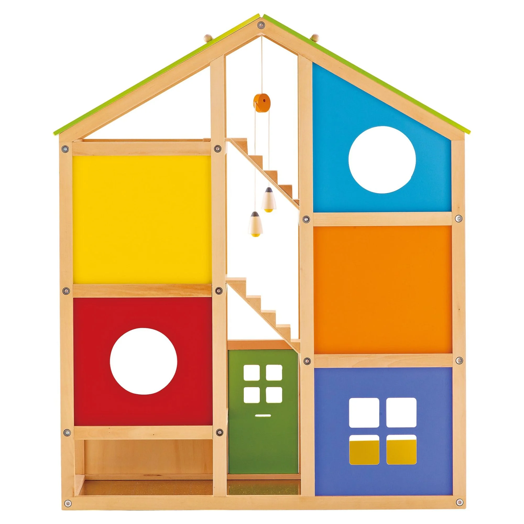 Hape All Seasons Wooden Furnished Dollhouse Playset - Radiant Selections
