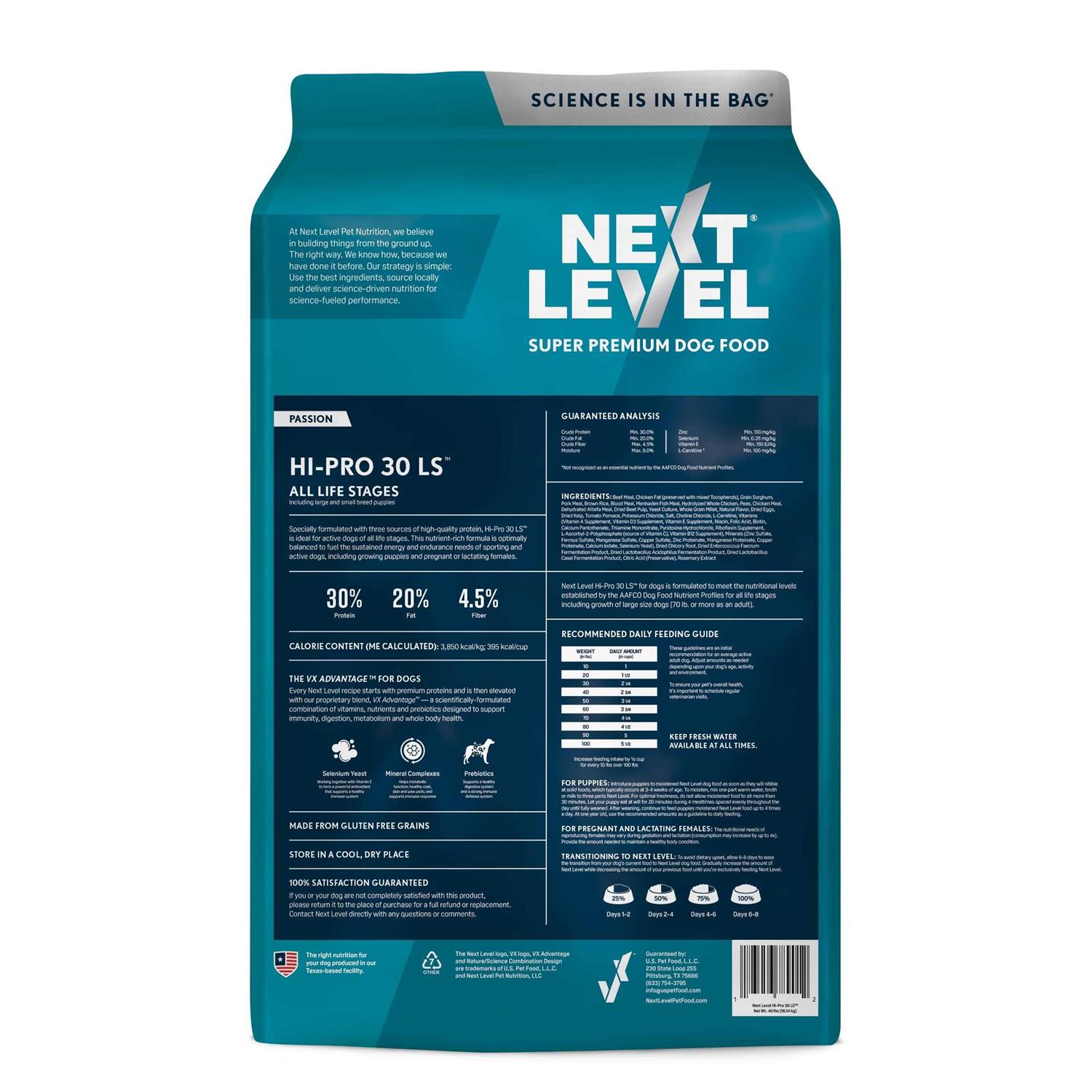 Next Level Hi Pro 30 LS Dry Dog Food - Pet Supplies online store