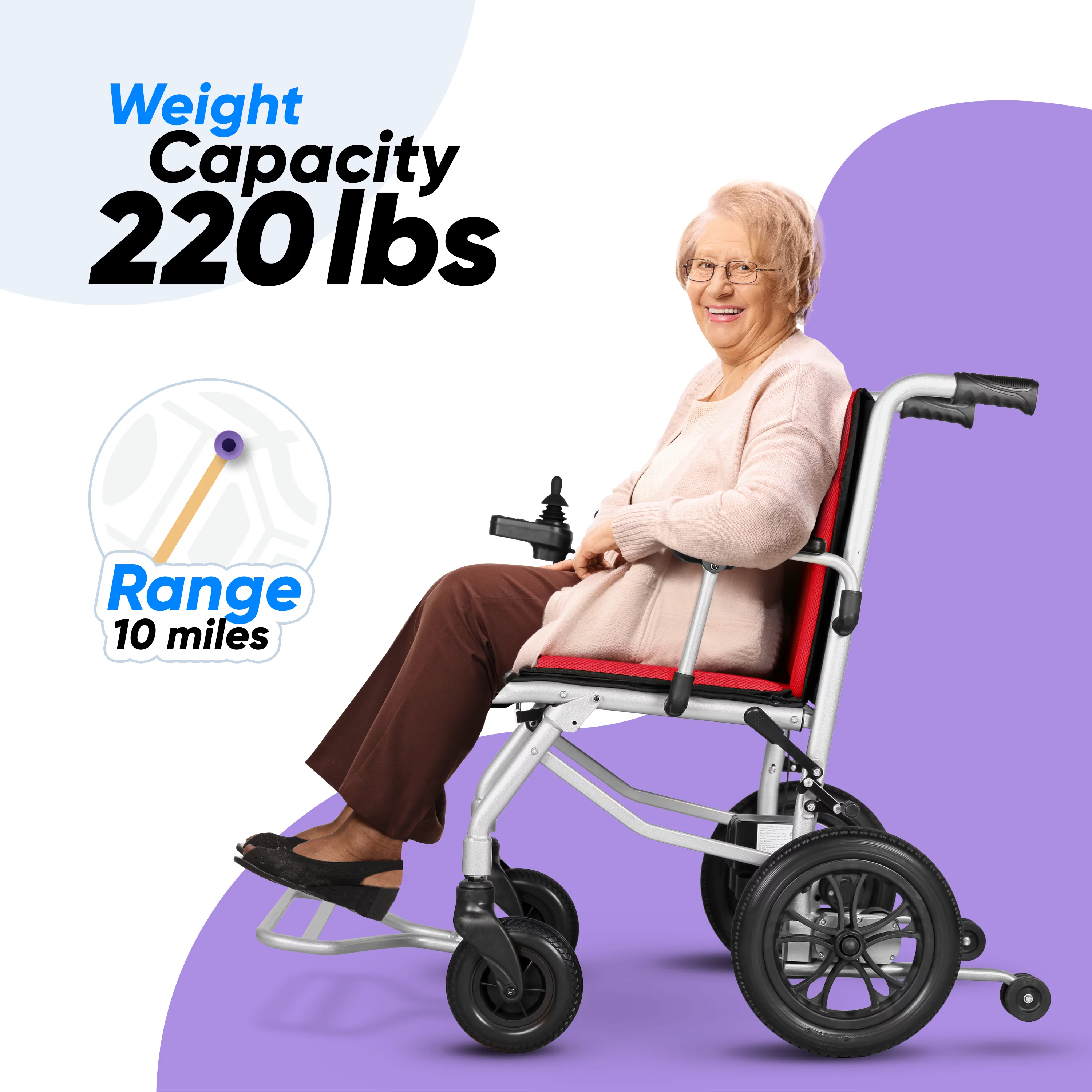 Ephesus L3 World's Lightest (30 lbs) Electric Wheelchair for Adults and Elderly (Black) - Curated Treasures Market