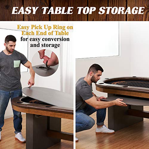 Barrington Poker Multiple Styles Folding Poker Table & Poker Table Top/Dining Table Collection, Durable Padded Rail Tables with Felt Playing Surface