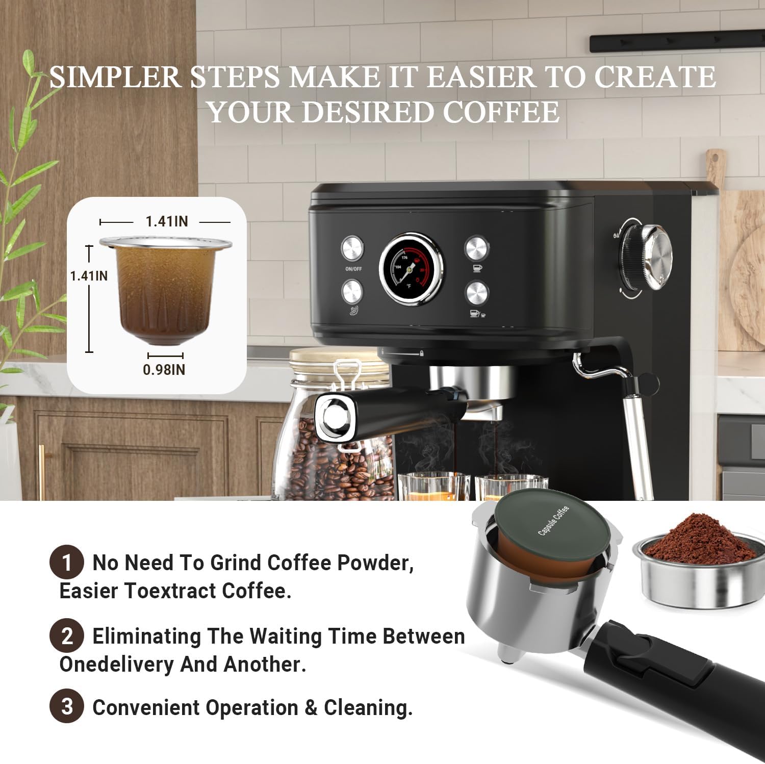 Espresso Machine Latte Coffee Makers 20 Bar
