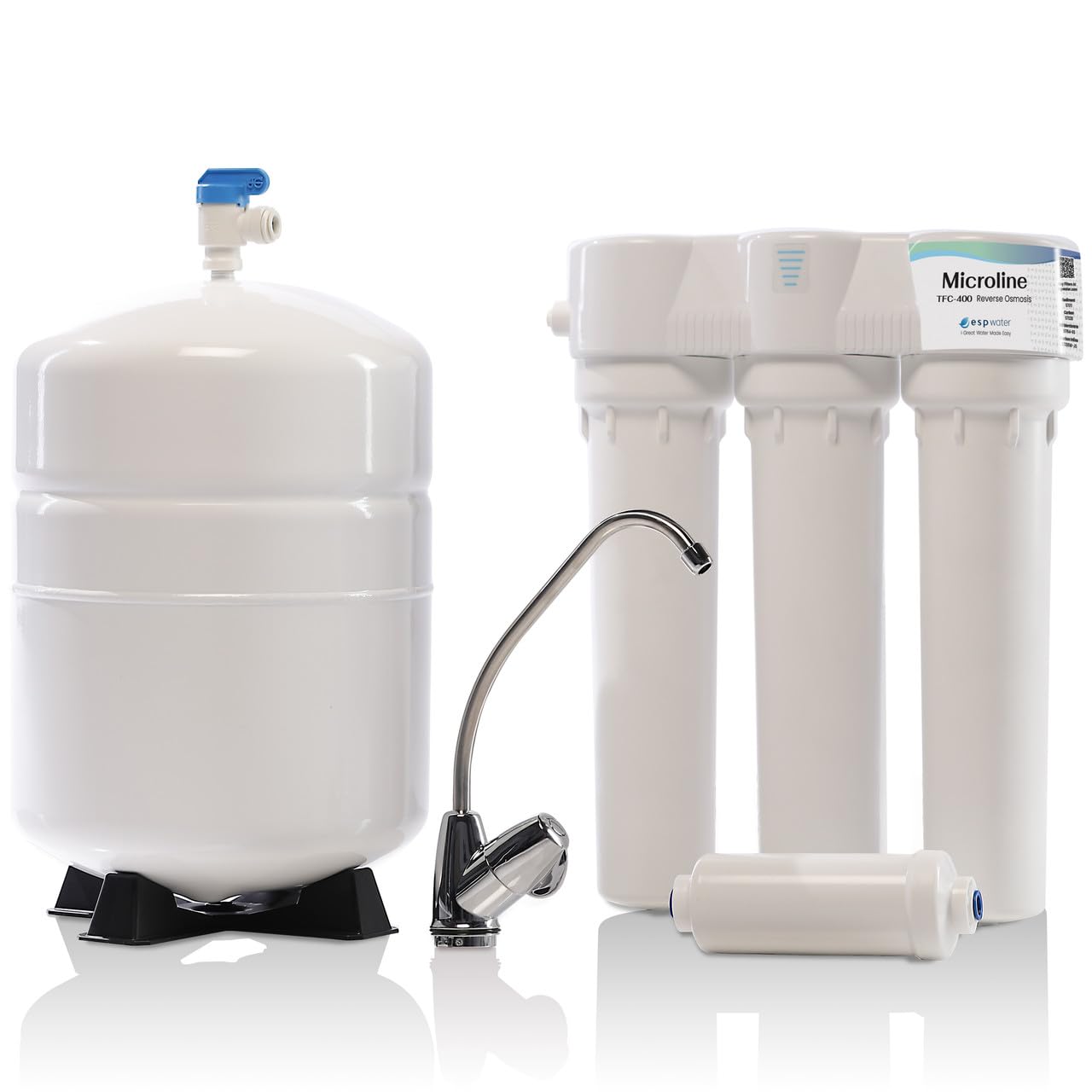 Microline TFC-400-ESP Reverse Osmosis Drinking Water System 50 GPD Under-Sink Filtration