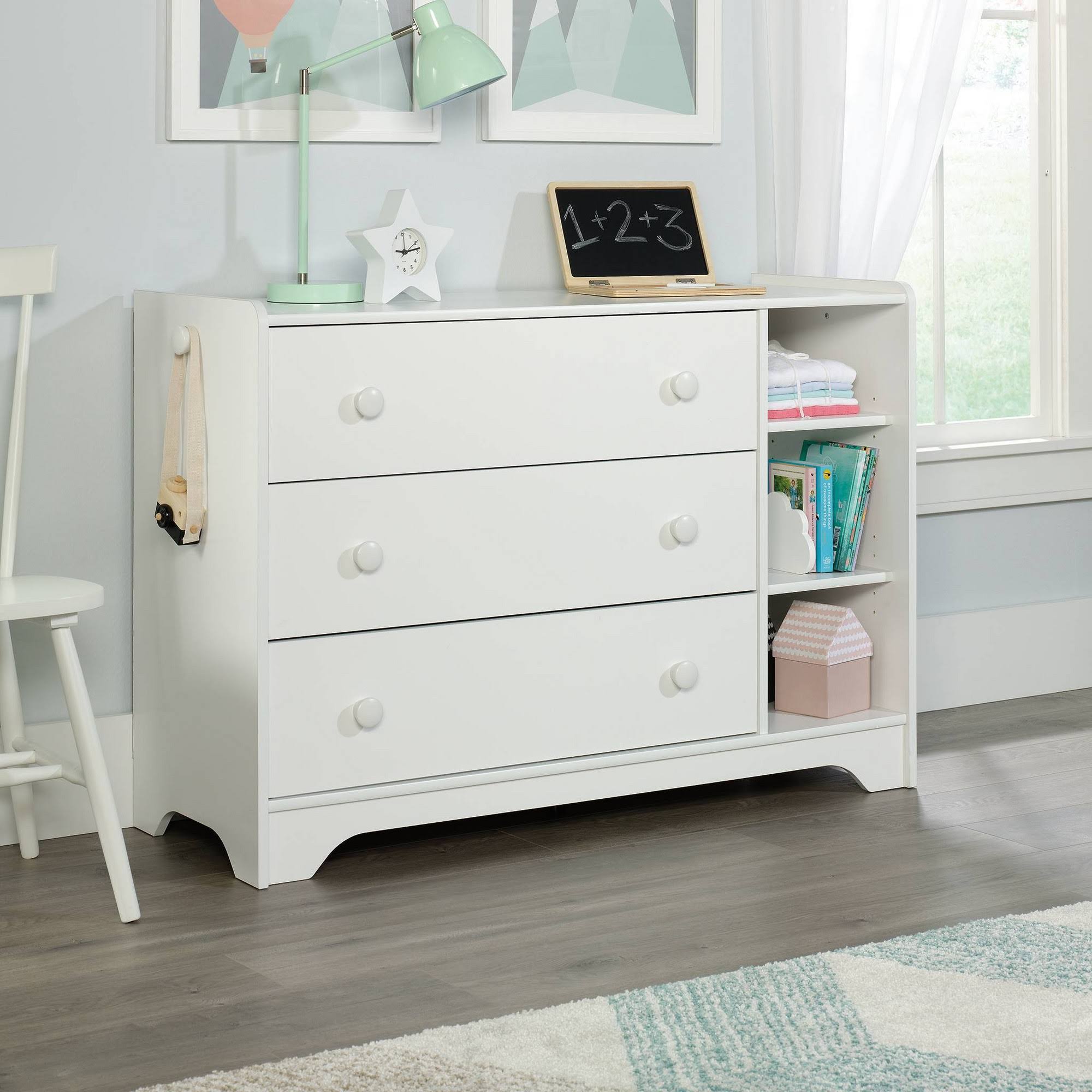 Sauder Pinwheel Chest in Soft White