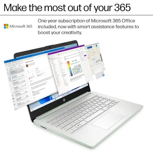 HP 14 Ultrabook • Intel 4-Core N150 • Microsoft 365 • Copilot AI • 32GB RAM • 1.6TB Storage (128GB SSD + 512GB Portable + 1TB OneDrive) • Wi-Fi 6 •
