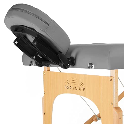Saloniture Professional Portable Folding Massage Table with Carrying Case - Black