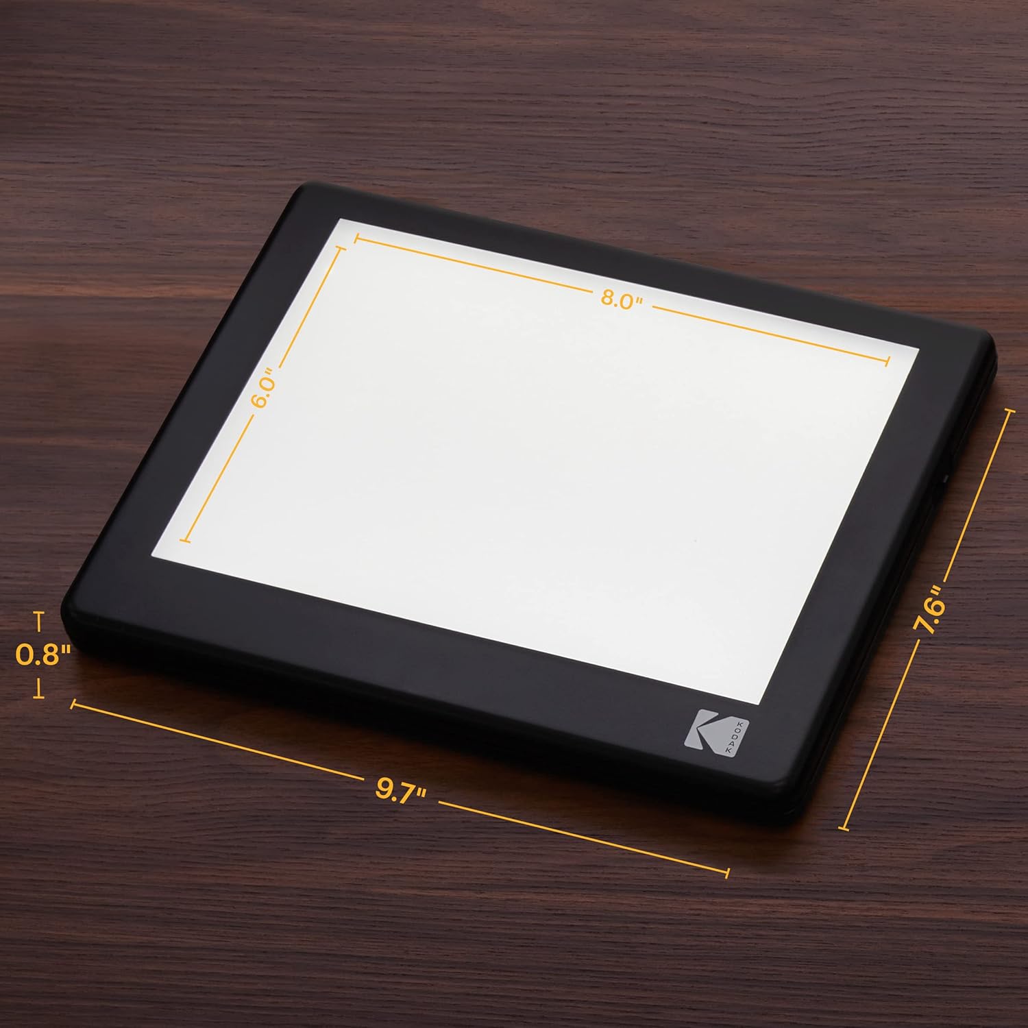 KODAK LED Light Box 8”x6” for Negatives, Slides & Films | Illuminated Board Panel & LED Light Pad for Viewing & Scanning Photos, Tattoo Drawing