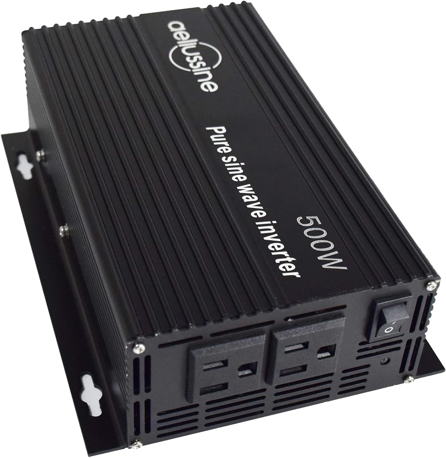 aeliussine 1000w Inverter Pure Sine Wave Power Inverter 12v dc to ac 110v 120v with 2 US Socket, LCD Display and Earth Terminal, for Car RV, Truck