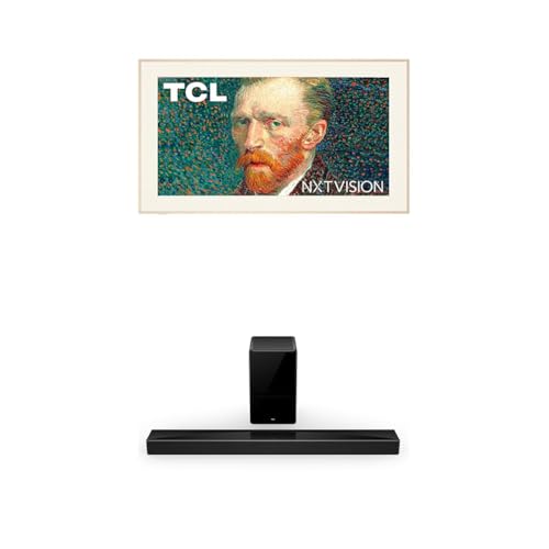 TCL 65-Inch Class NXTVISION Series QLED 4K UHD Google Smart TV Canvas Style Art Frame TV - QLED, 120hz, Matte Anti-Glare Screen, Free Bezel and Frame