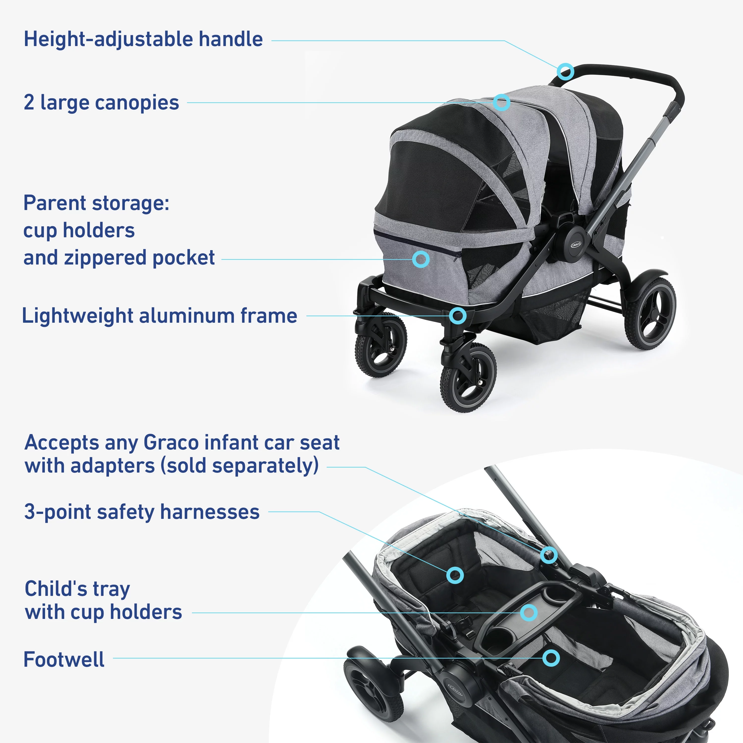 Graco Modes Adventure Stroller Wagon, Acadia
