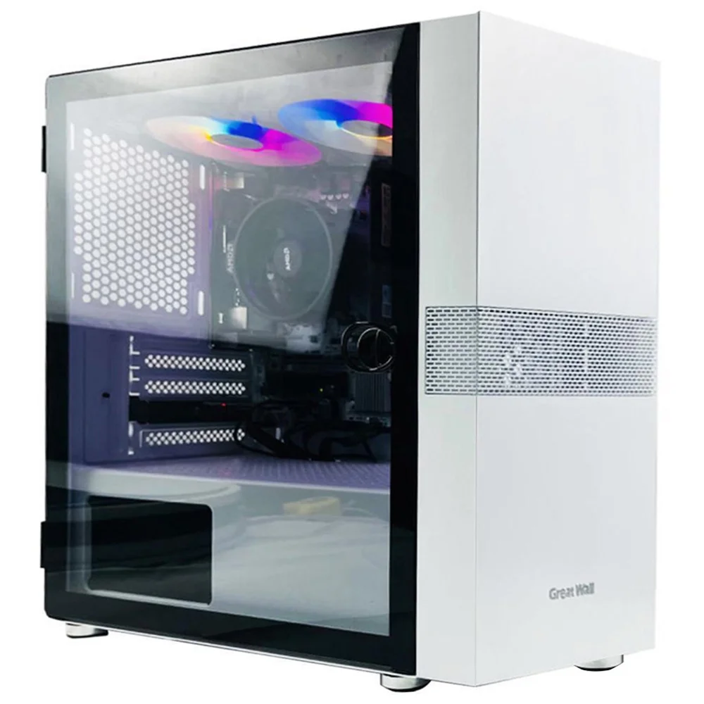 ICEWOLF X7 Gaming Desktop,AMD Ryzen 5 5600G 6 Core 3.9GHz 7nm Up to 4.4GHz,16GB DDR4 3200MHz Ram,Radeon Vega 7,1TB M.2 NVMe Ssd,500W PSU