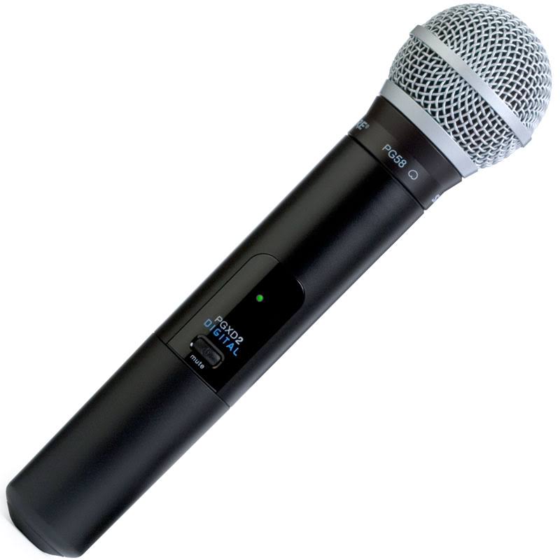 Shure PGX Digital PG58 Wireless Microphone with PGXD2 Handheld Wireless Transmitter - Cardioid